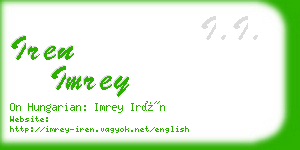 iren imrey business card